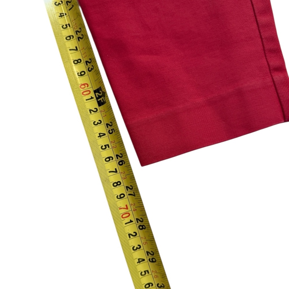 Michael Kors Pants Womens 6 Red Stretch Gold Zipper Pockets Skinny Leg - Picture 9 of 13